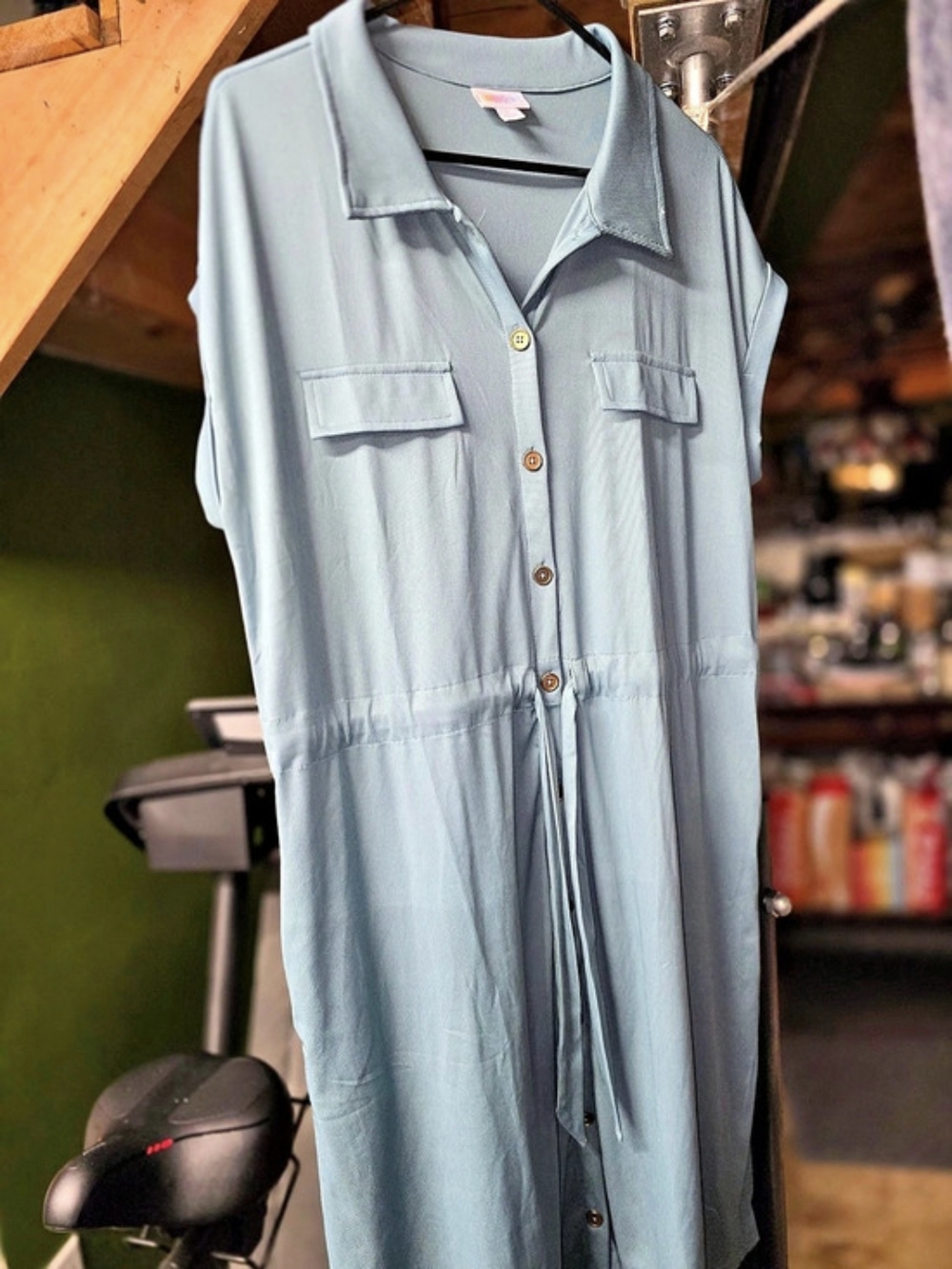 Lularoe Sleeveless Midi Dress green Like New